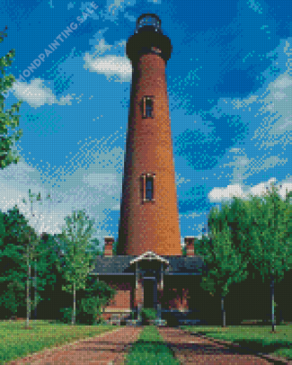 Currituck Lighthouse North Carolina Diamond Painting