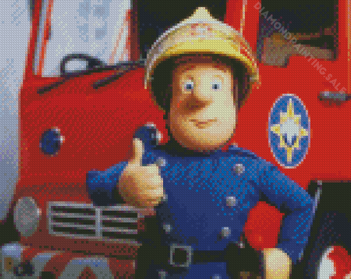 Fireman Sam Character Diamond Painting