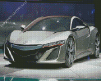 Grey Acura Car Diamond Painting
