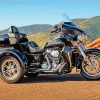 Black Three Wheeler Harley Davidson Trike Diamond Painting