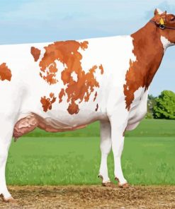 Brown White Holstein Cattle Diamond Painting