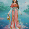 Cute Girl In China Dress Diamond Painting