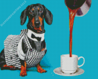 Dog Coffee Diamond Painting
