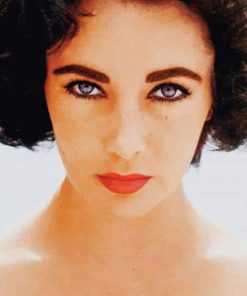 Elizabeth Taylor Purple Eyes Diamond Painting