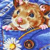Hamster In Jean Pocket Diamond Painting