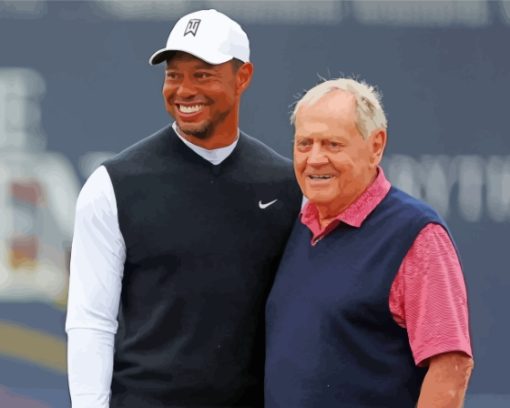 Jack Nicklaus And Tiger Woods Diamond Painting