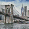 Manhattan Bridge New York City Diamond Painting