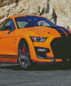 Orange Ford Shelby GT500 Diamond Painting