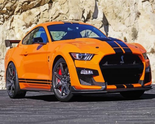 Orange Ford Shelby GT500 Diamond Painting