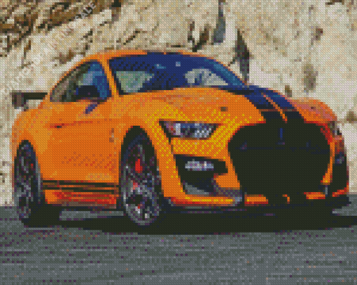 Orange Ford Shelby GT500 Diamond Painting