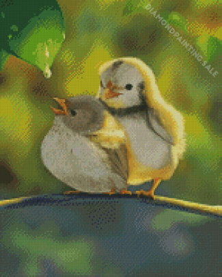 Two Birds On A Branch Diamond Painting