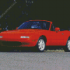 Orange Mazda Miata Diamond Painting