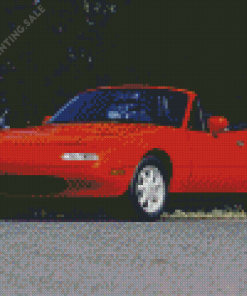 Orange Mazda Miata Diamond Painting