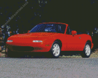 Orange Mazda Miata Diamond Painting