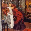 Young Ladies Looking At Japanese Articles By James Tissot Diamond Painting