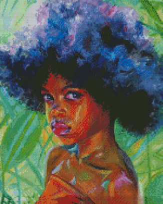 African American Girl Diamond Painting
