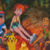 Ash And Brock And Misty Diamond Painting