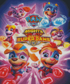 Mighty Pups Super Paws Poster Diamond Painting