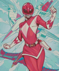 Pink Power Rangers Kimberly Hart Diamond Painting