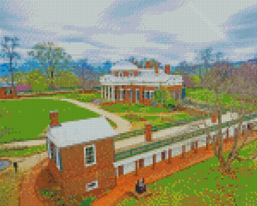 Monticello Buildings Diamond Painting