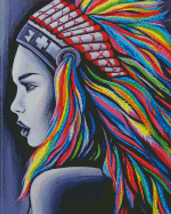 Native Lady Diamond Painting