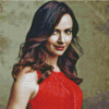 Amy Acker In Red Diamond Painting