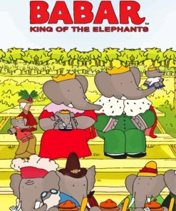 Babar King Of The Elephants Cartoon Serie Diamond Painting
