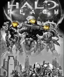 Black And White Halo Reach Poster Diamond Painting