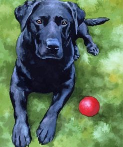 Black Labrador Art Diamond Painting
