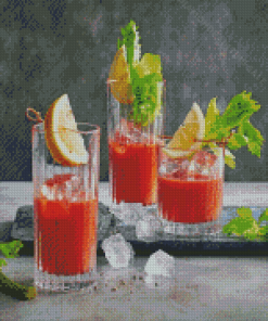 Bloody Mary Glasses Diamond Painting
