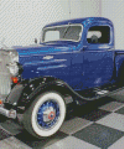 Blue 1936 Chevy Truck Diamond Painting