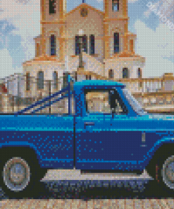 Blue Chevy Truck Diamond Painting