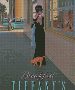 Breakfast At Tiffany Poster Illustration Diamond Painting