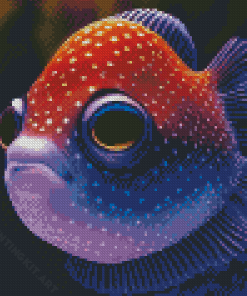 Cartoon Puffer Fish Diamond Painting
