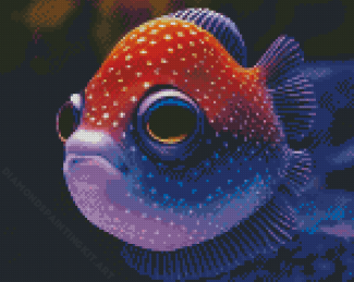 Cartoon Puffer Fish Diamond Painting