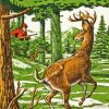 Deer Hunter Man In Woods Diamond Painting
