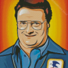 Illustration Seinfeld Newman Character Diamond Painting