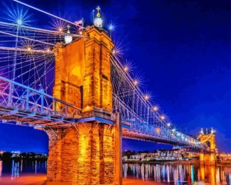 John Roebling Suspension Bridge Diamond Painting