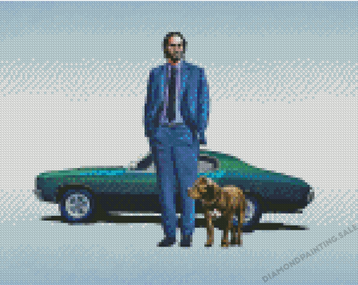 John Wick Dog Diamond Painting