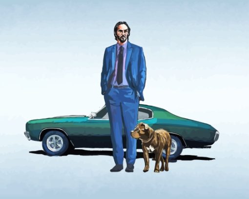 John Wick Dog Diamond Painting