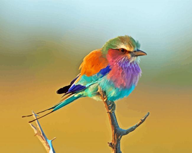 Lilac Breasted Roller Diamond Painting