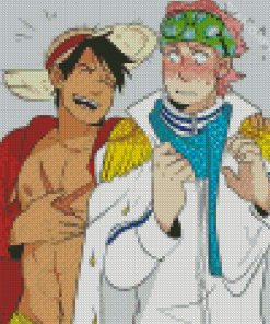 Luffy And Koby One Piece Characters Diamond Painting
