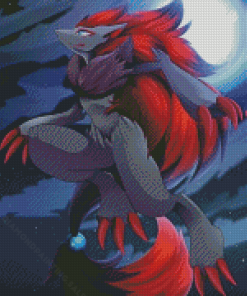 Moonlight Zoroark Pokemon Diamond Painting