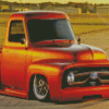 Orange 1955 Ford Pickup Diamond Painting