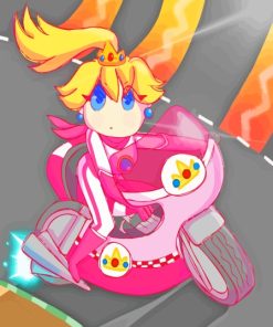 Princess Peach Mario Kart Diamond Painting