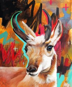 Pronghorn Deer Art Diamond Painting