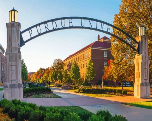 Purdue University Gate Diamond Painting