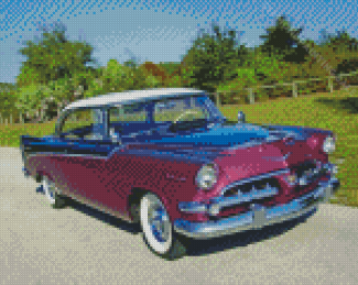 Purple 1956 Dodge Diamond Painting