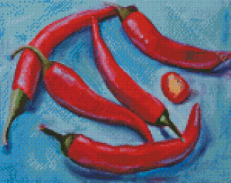 Red Hot Peppers Diamond Painting