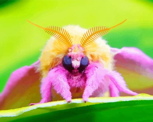 Rosy Maple Moth Diamond Painting